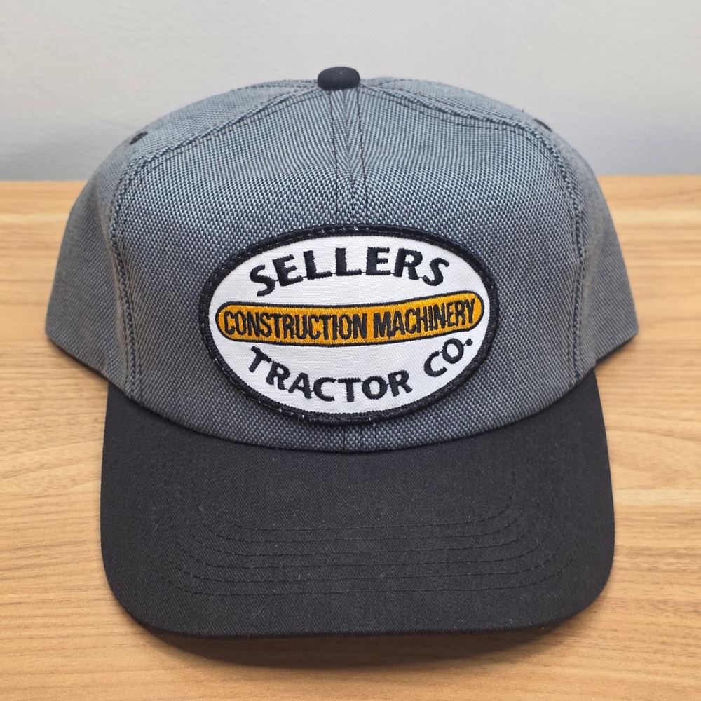 Sellers Tractor Co Construction Machinery Hat Mens OSFM Grey Black Good Vintage